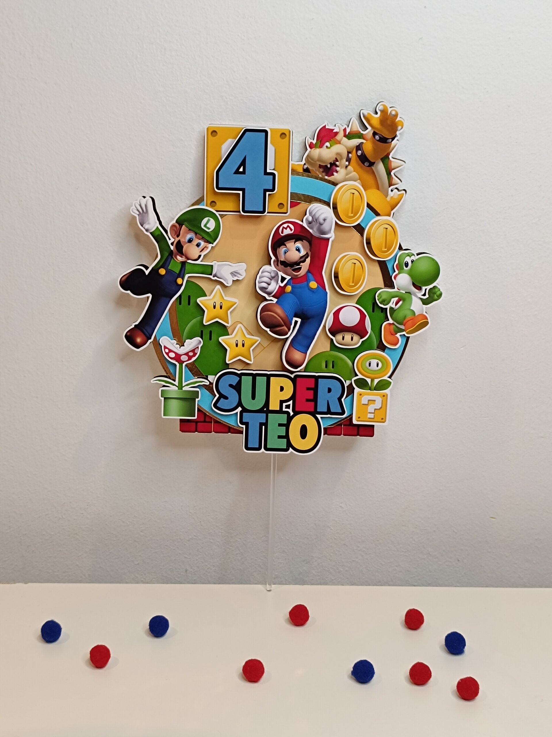 Topper para tarta Mario Bros - 3