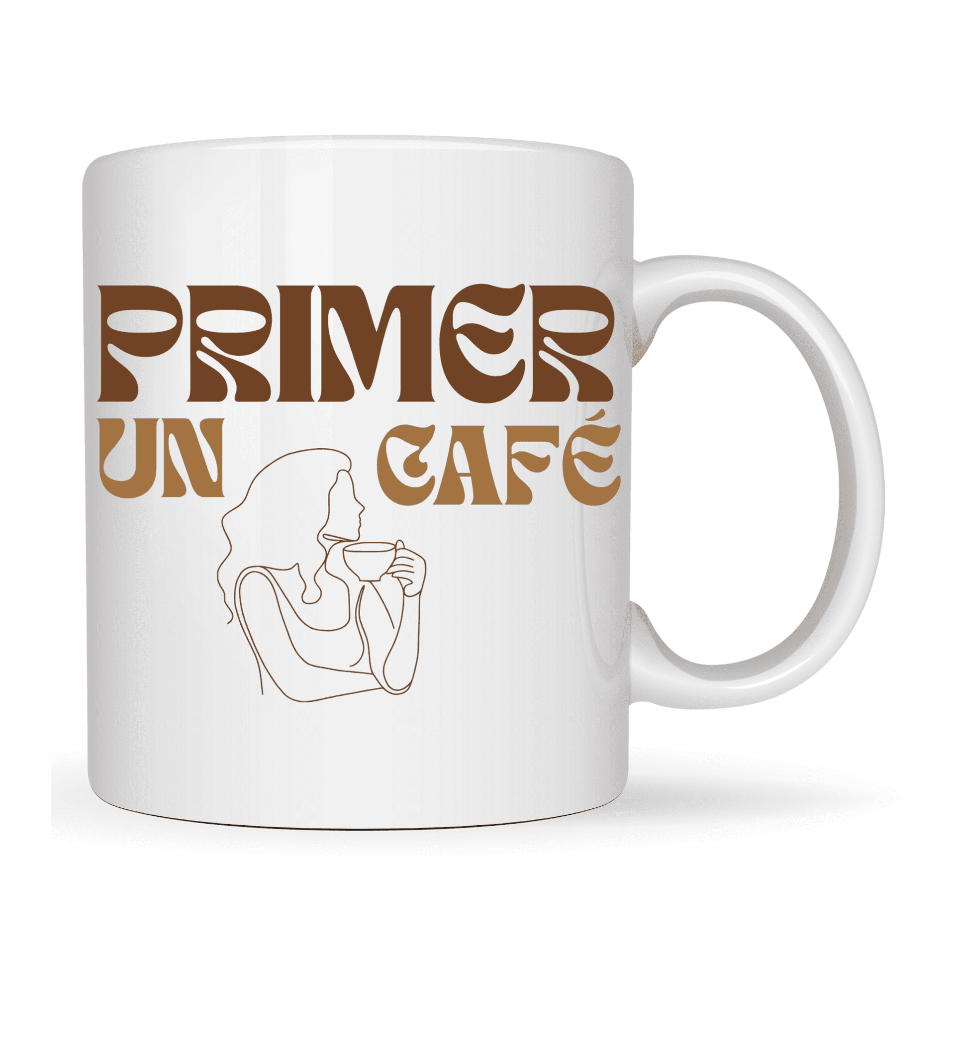 Taza cerámica personalizada – diseño “Primero un café” - 4
