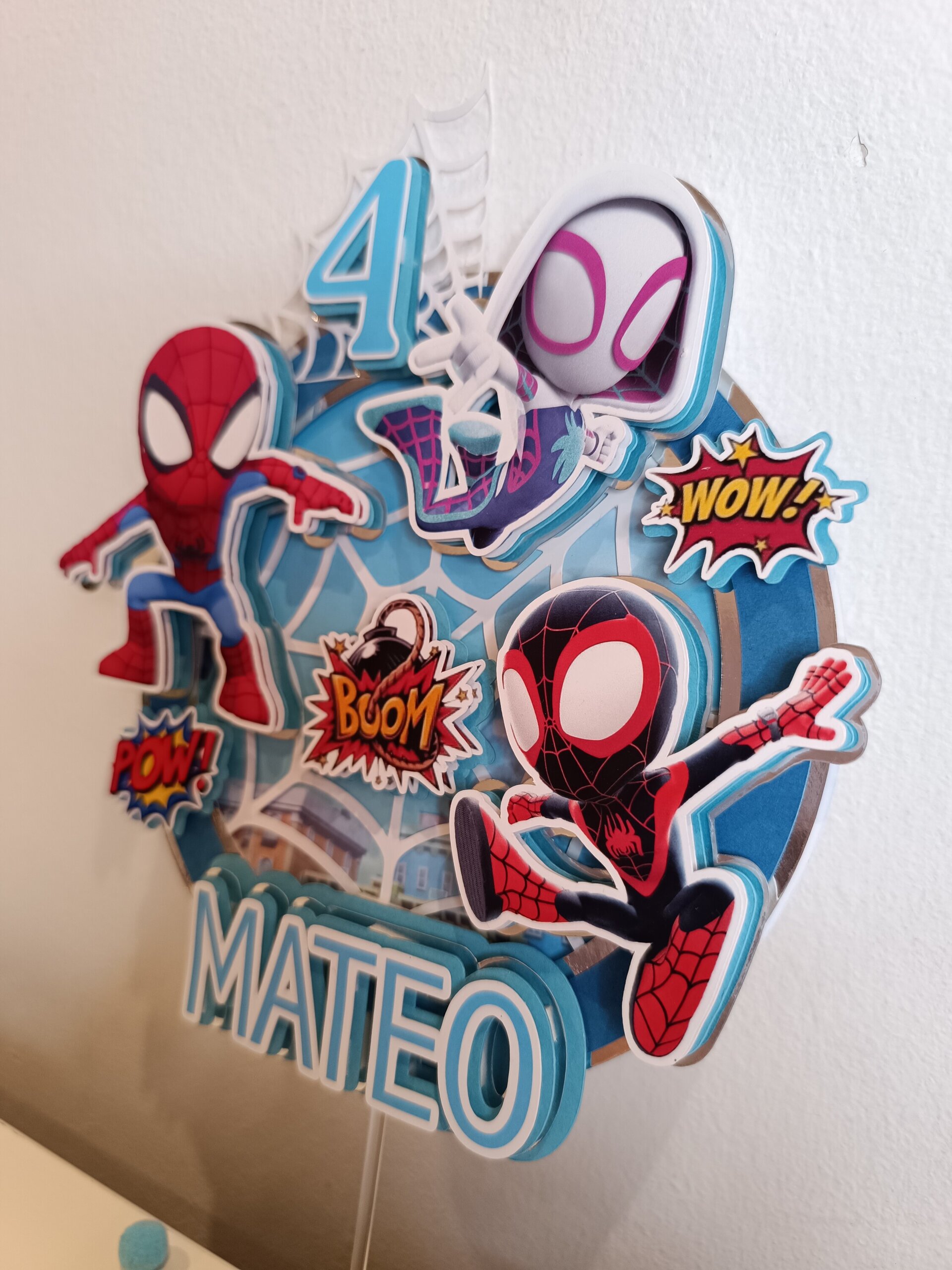 Topper para tarta Spidey Azul - 2