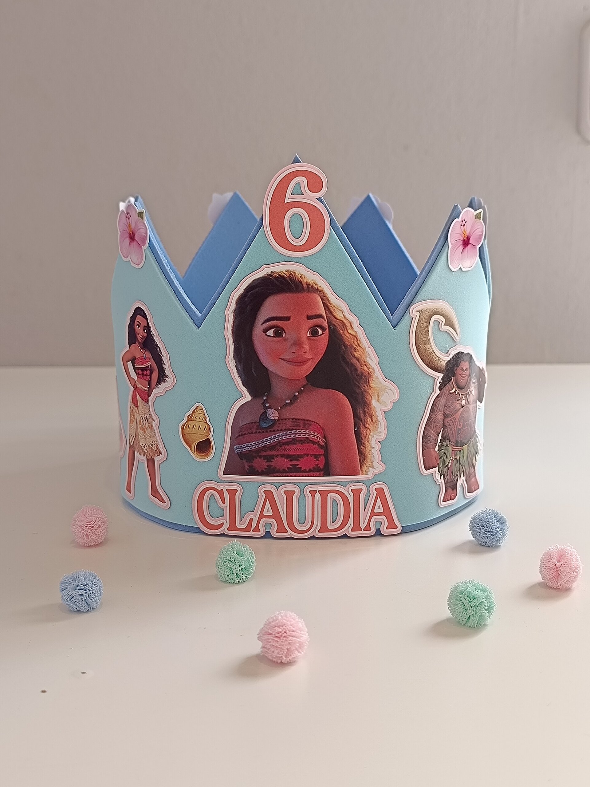 Corona de cumpleaños personalizada Vaiana - 1