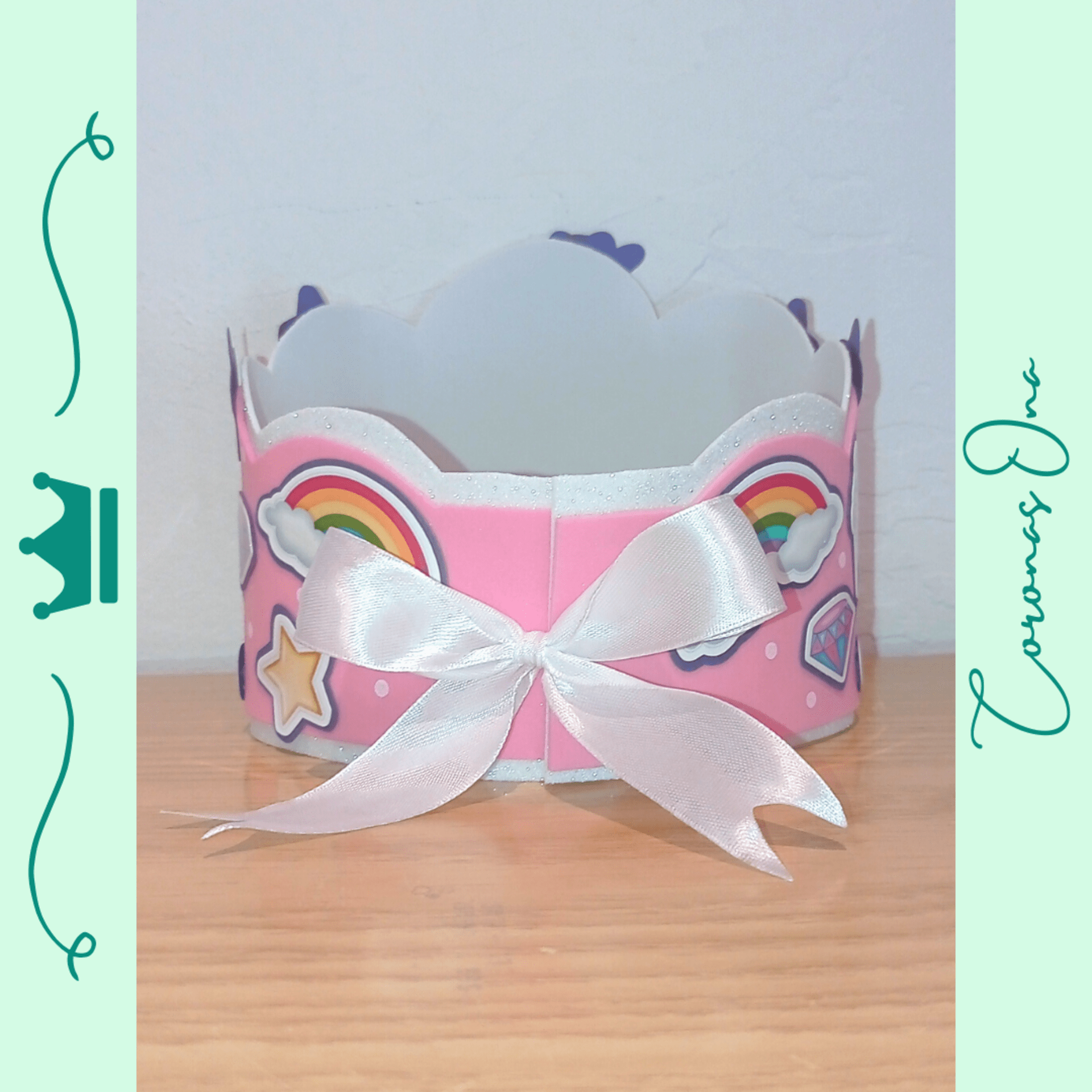 Corona de cumpleaños personalizada Unicornio - 4
