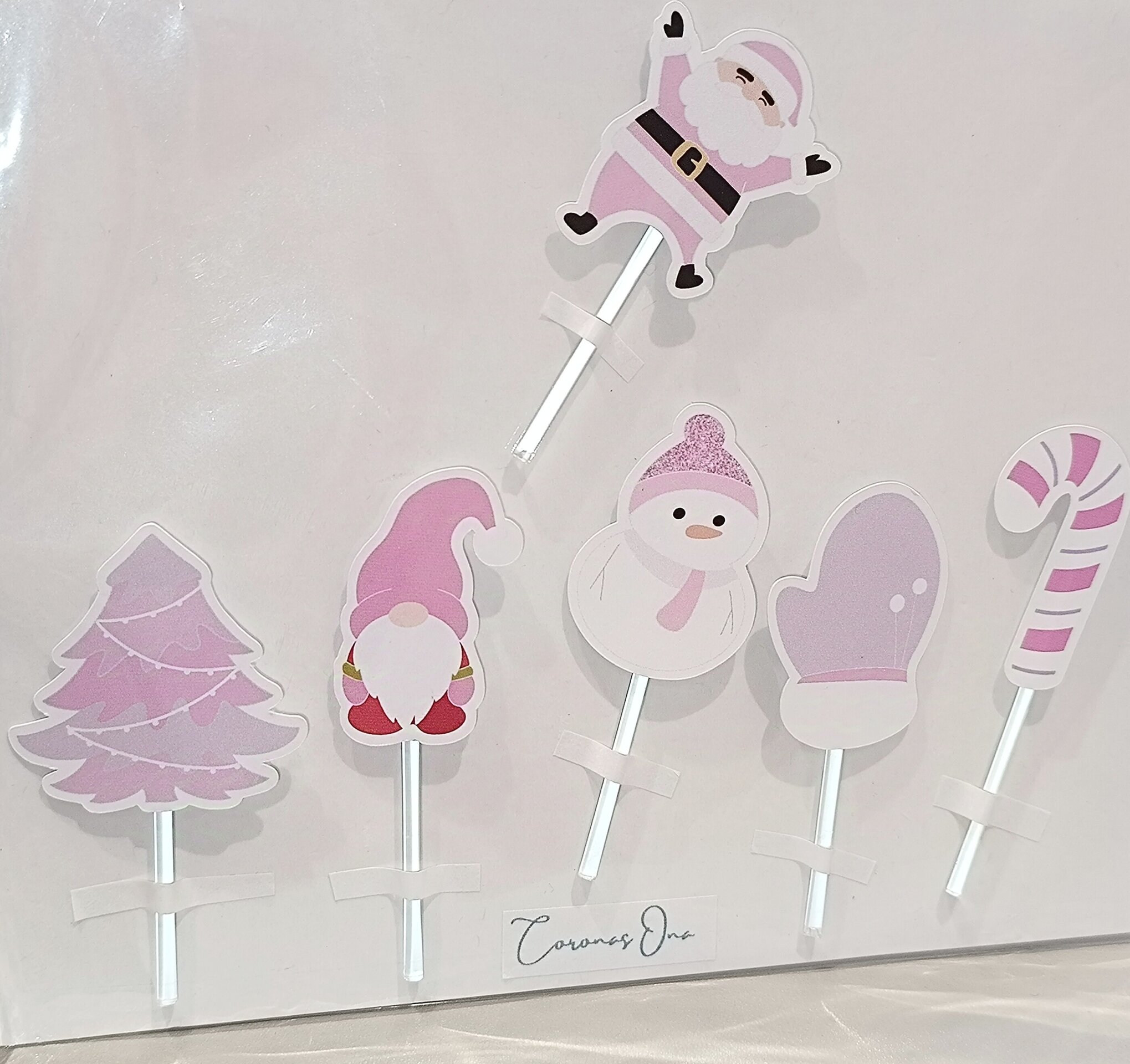 Topper Navidad Rosa - 3