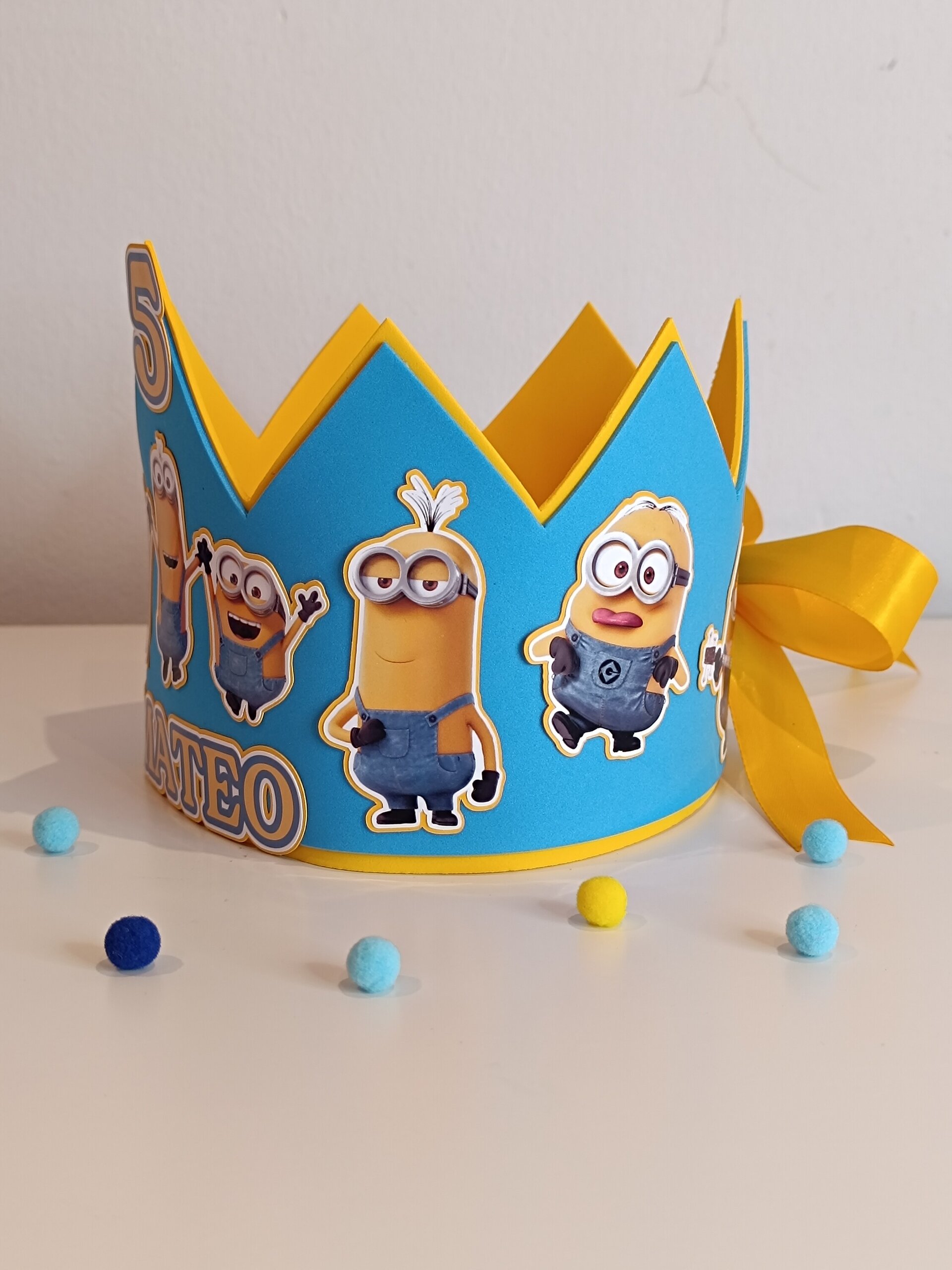 Corona de Cumpleaños personalizada Minions - 3