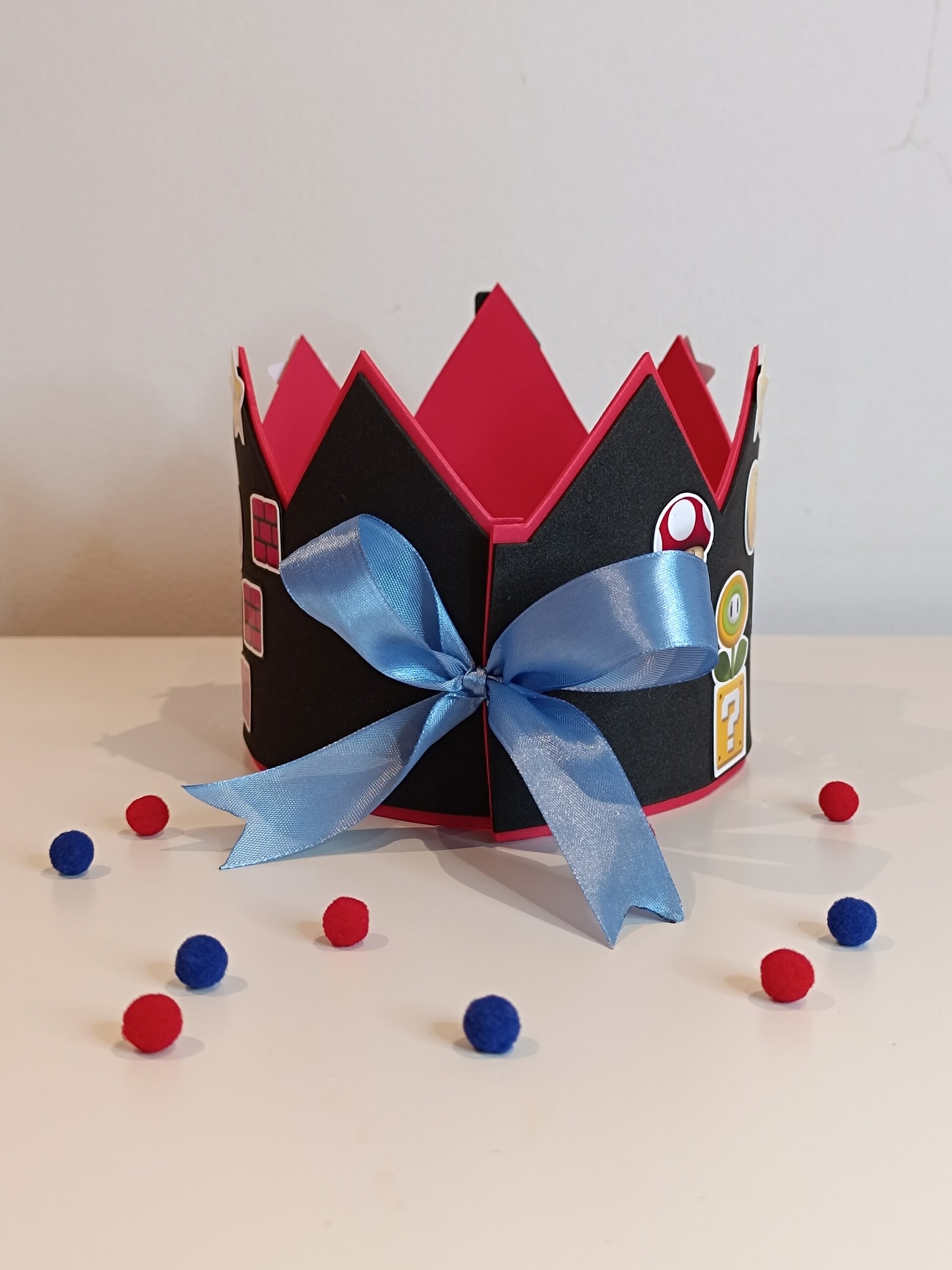 Corona de Cumpleaños personalizada Mario Bros - 5