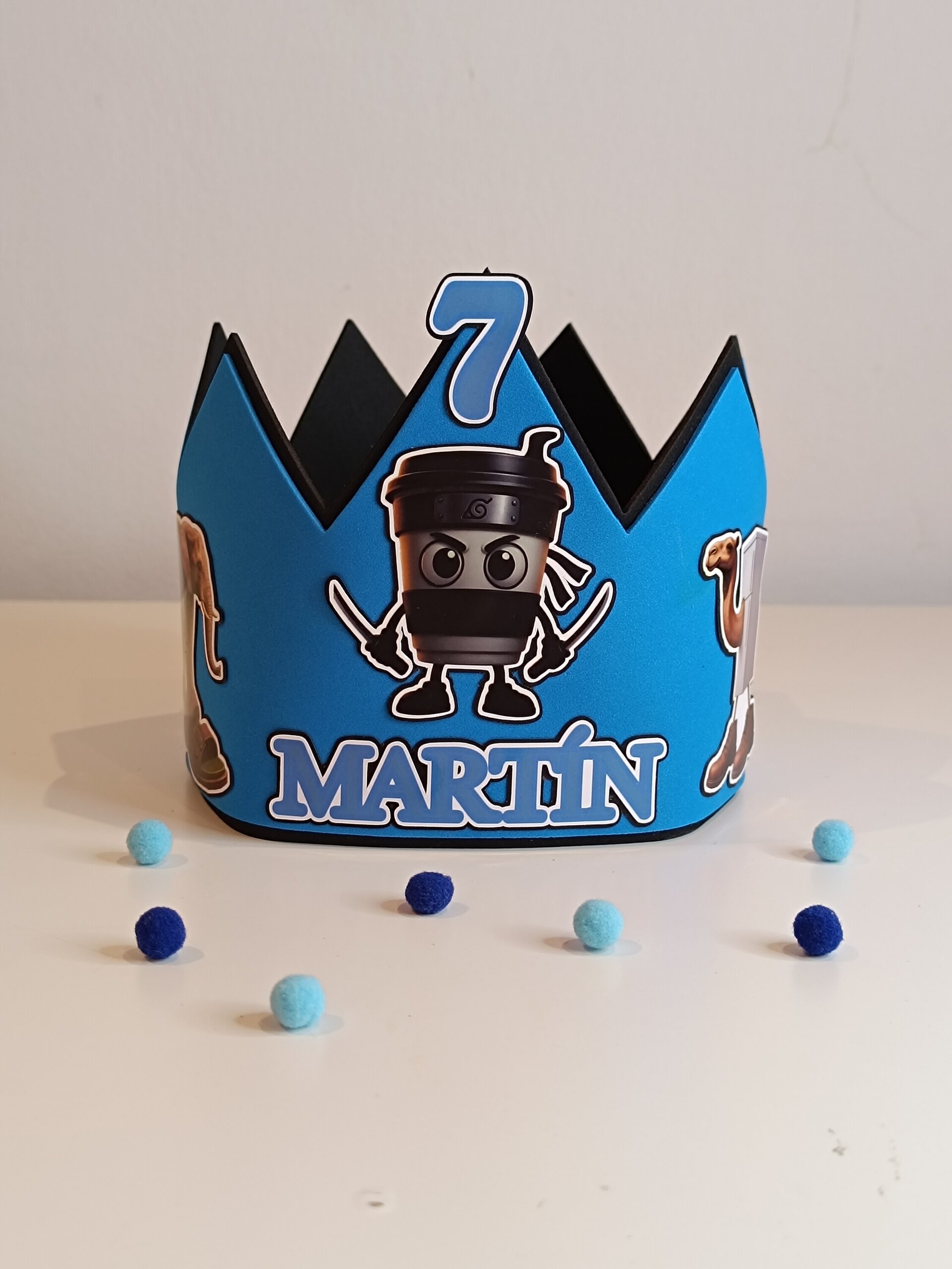 Corona de cumpleaños personalizada Brainrot - 1