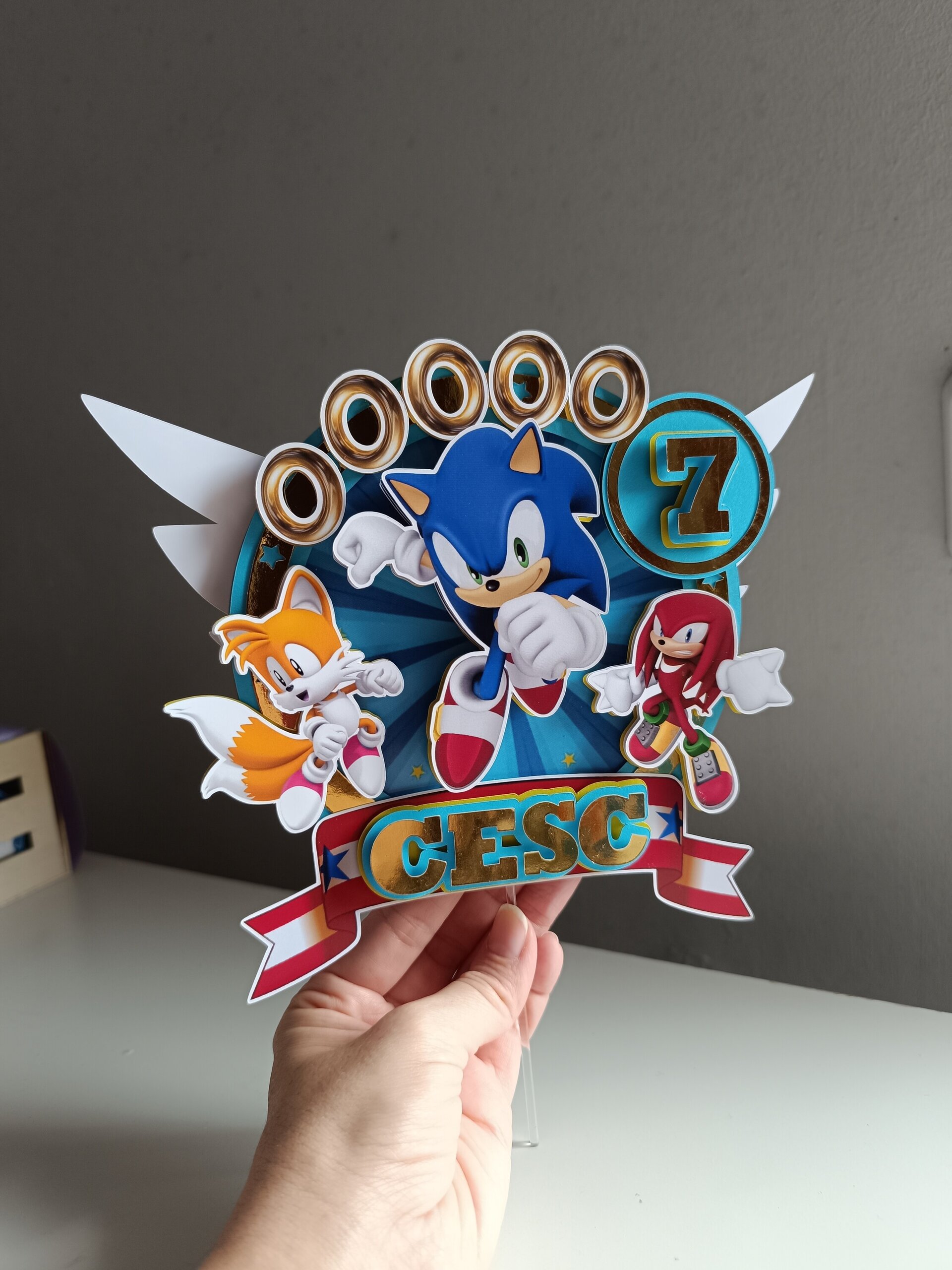 Topper para tarta Sonic - 3