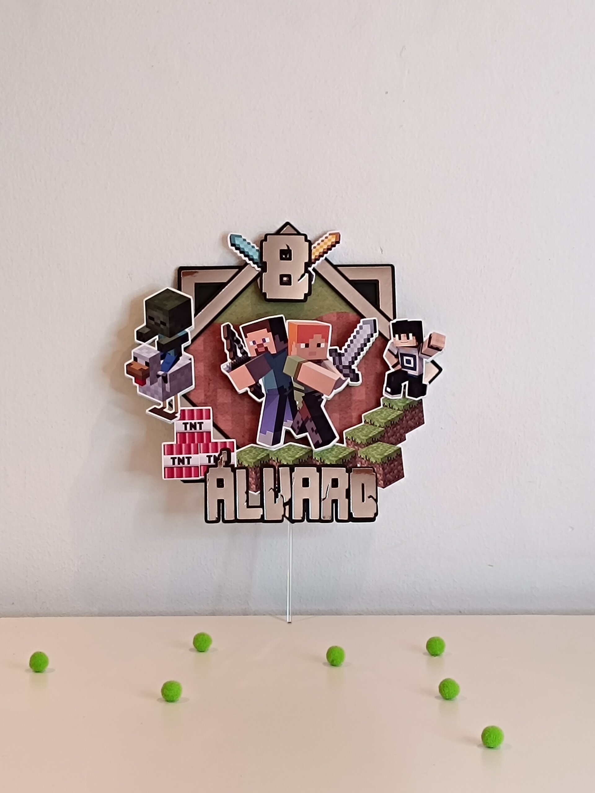 Topper para tarta Minecraft - 5