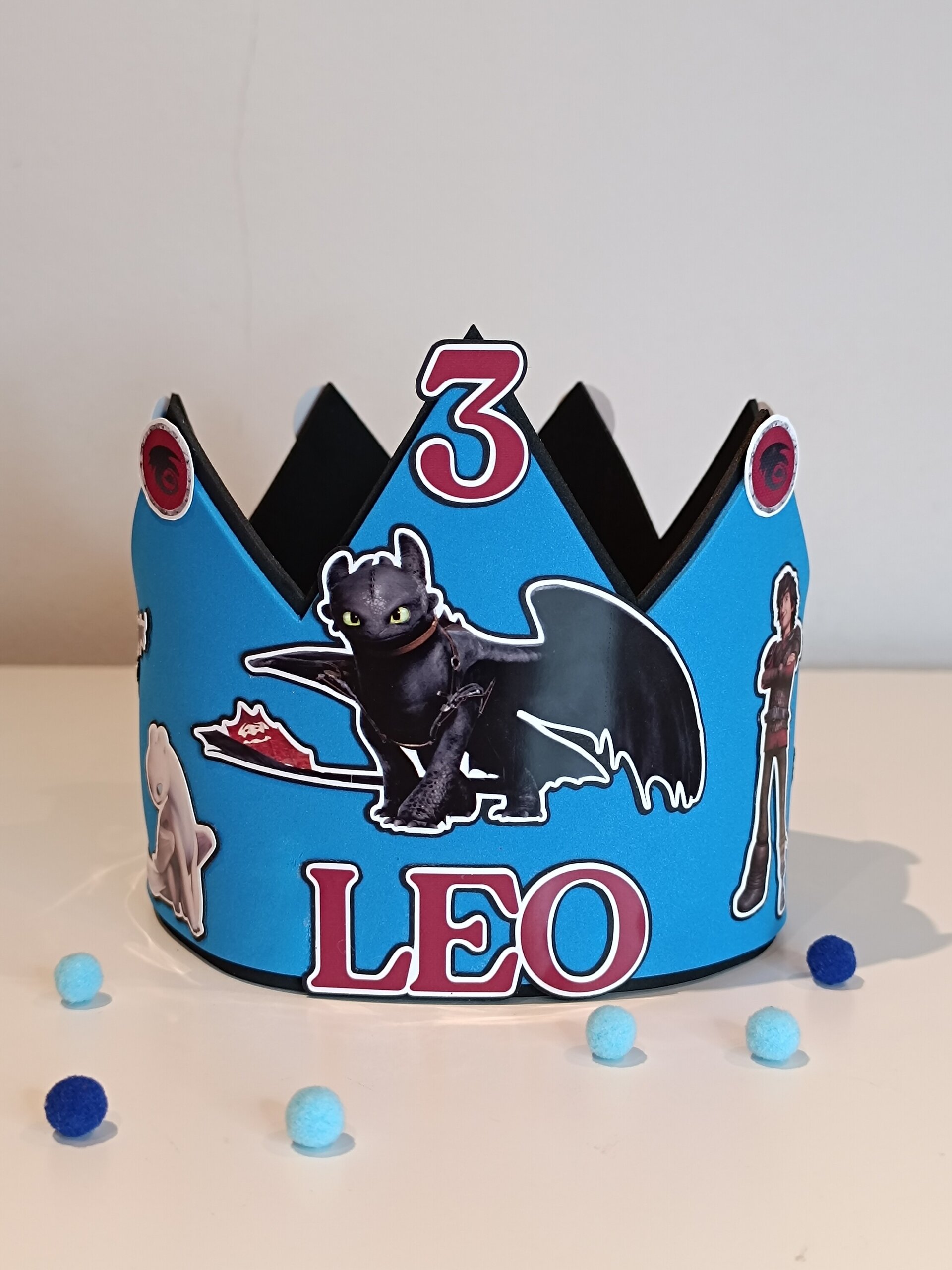 Corona de cumpleaños personalizada Como entrenar a tu dragón - 1