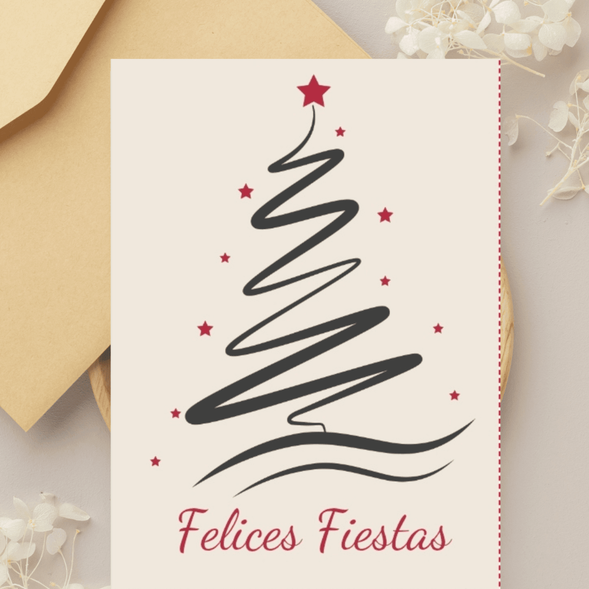 Postal navideña “Felices Fiestas” | Tarjeta de Navidad - 1