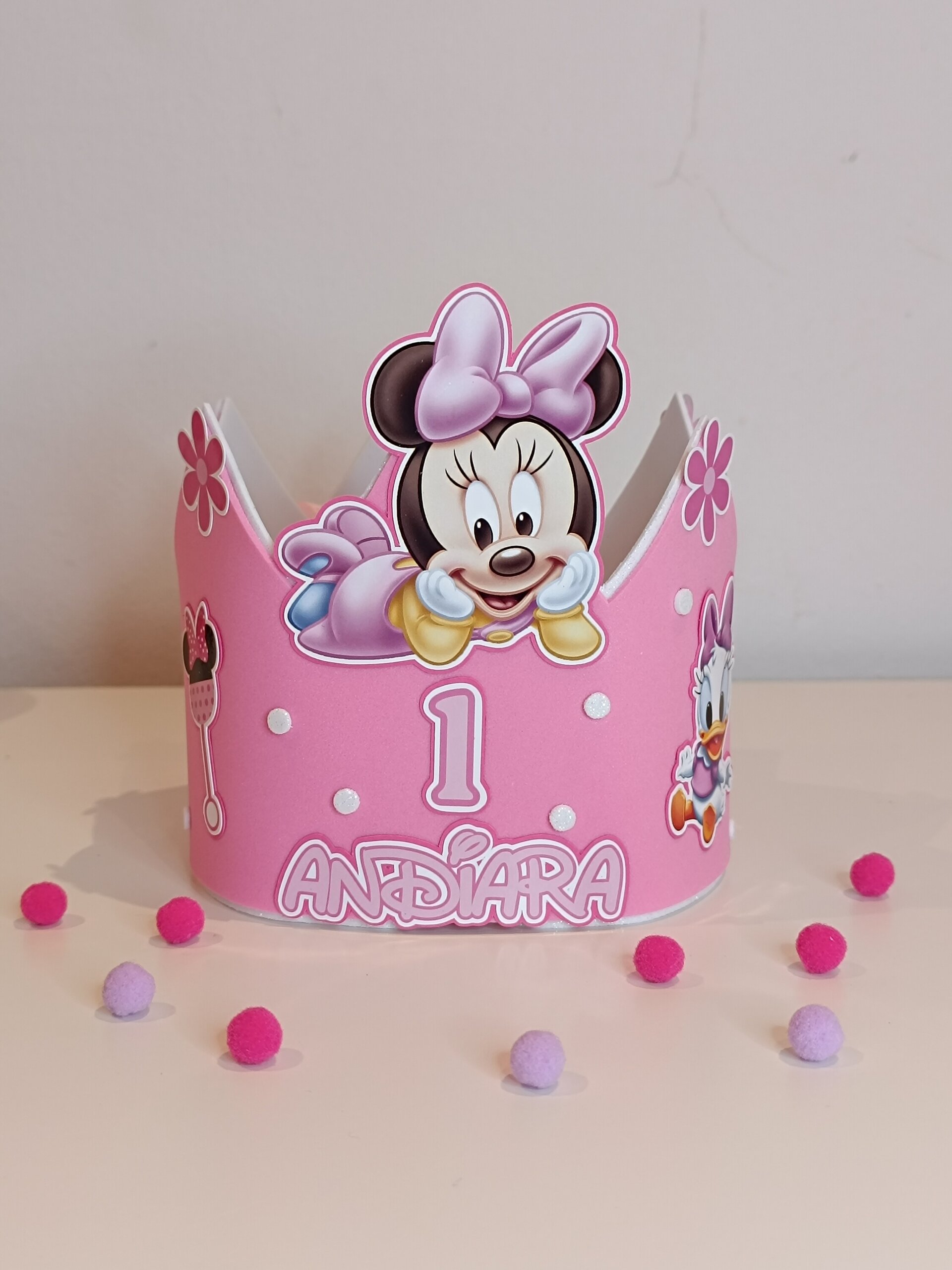 Corona de cumpleaños personalizada Minnie - 2