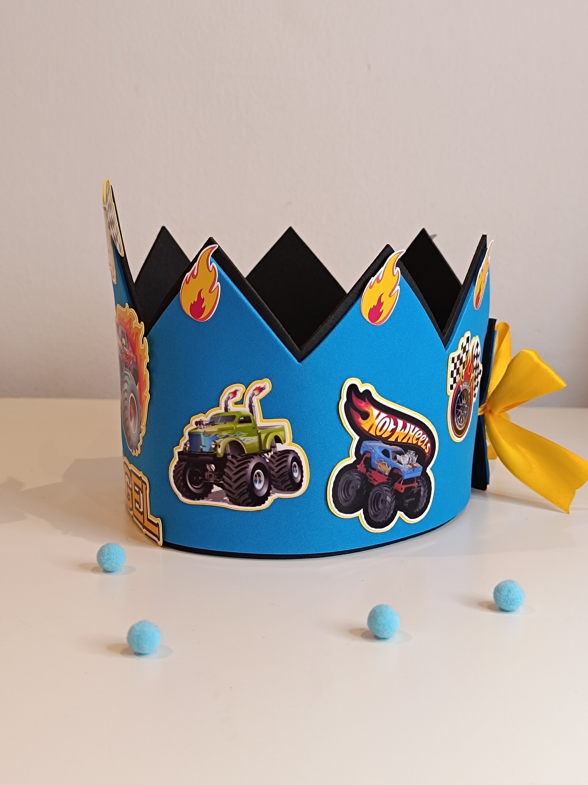 Corona de Cumpleaños personalizada Monster Truck - 4