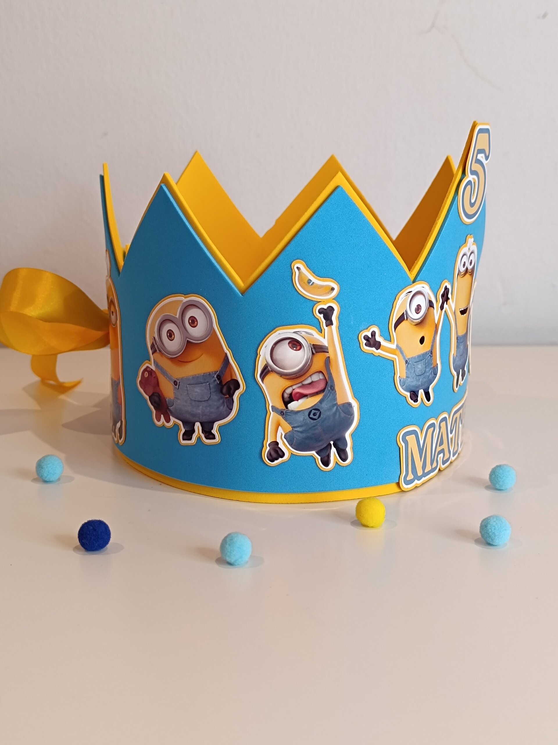 Corona de Cumpleaños personalizada Minions - 2
