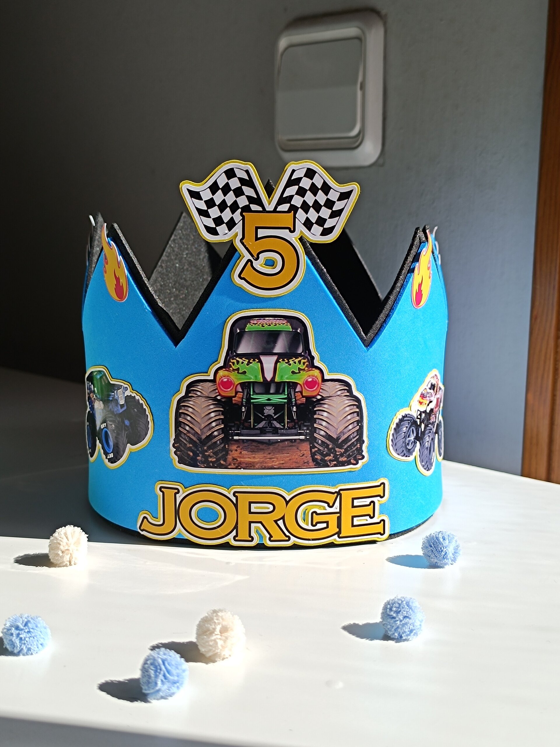 Corona de Cumpleaños personalizada Monster Jam - 1