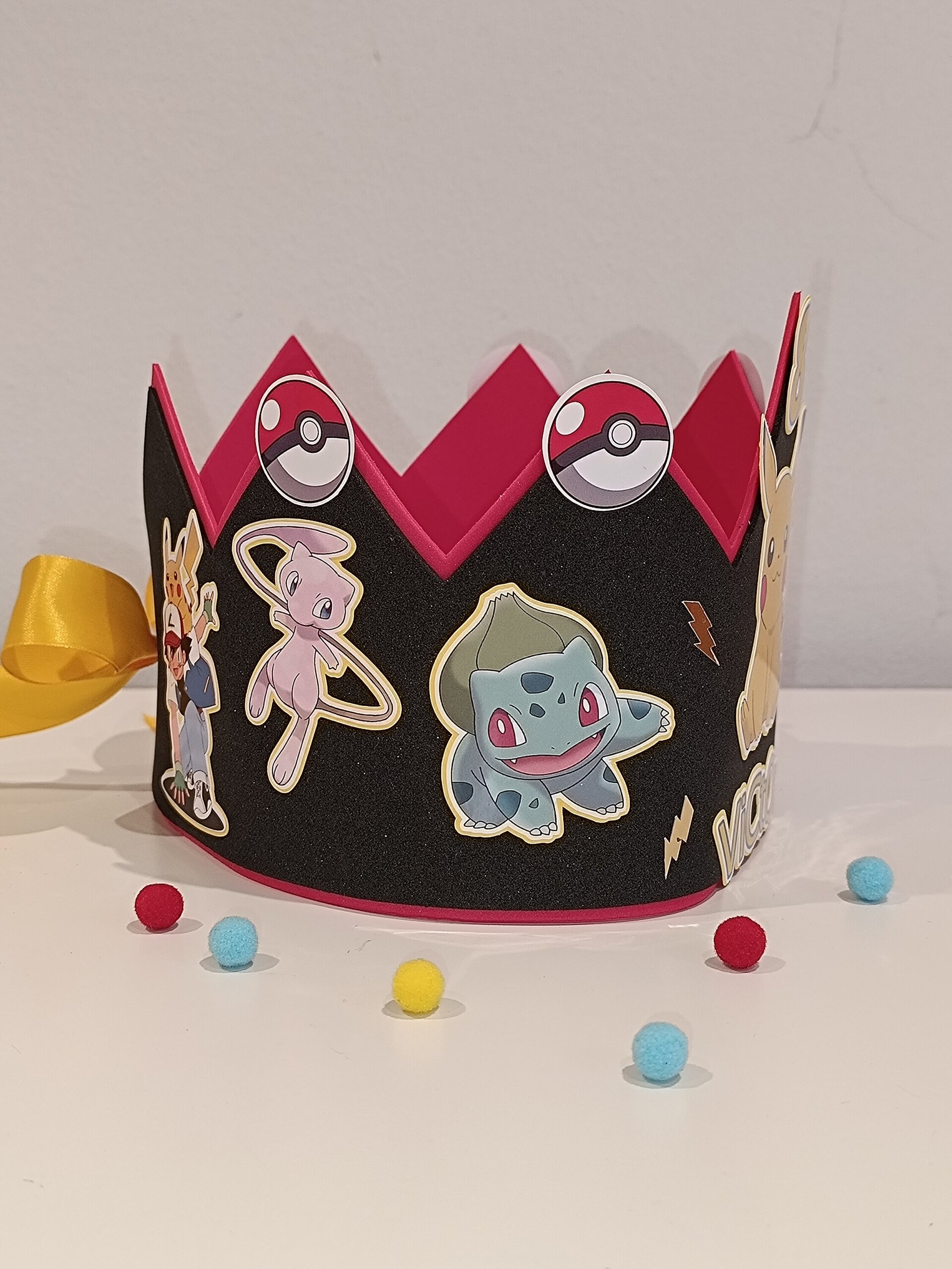 Corona de cumpleaños personalizada Pokémon - 5