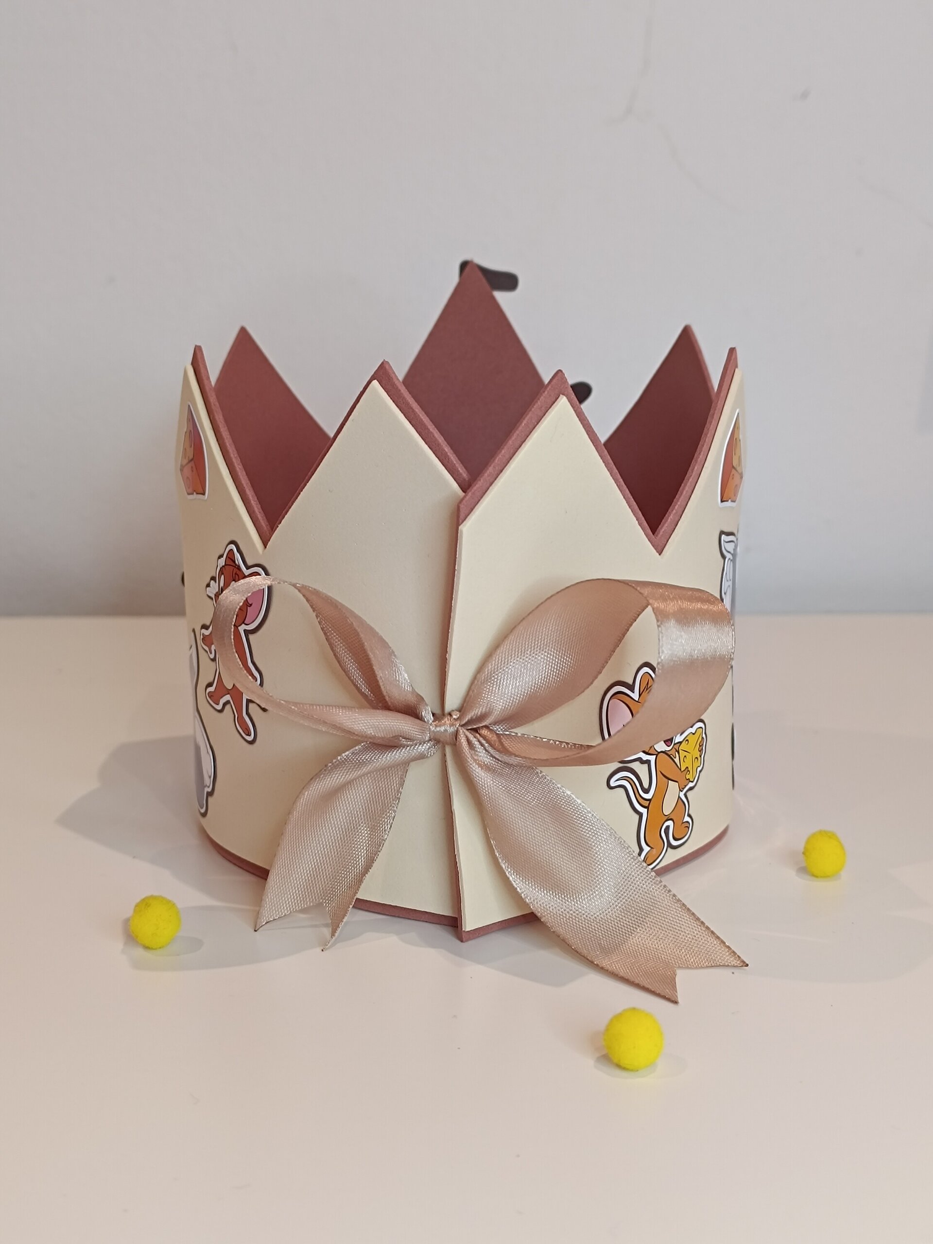 Corona de cumpleaños personalizada Tom y Jerry - 4