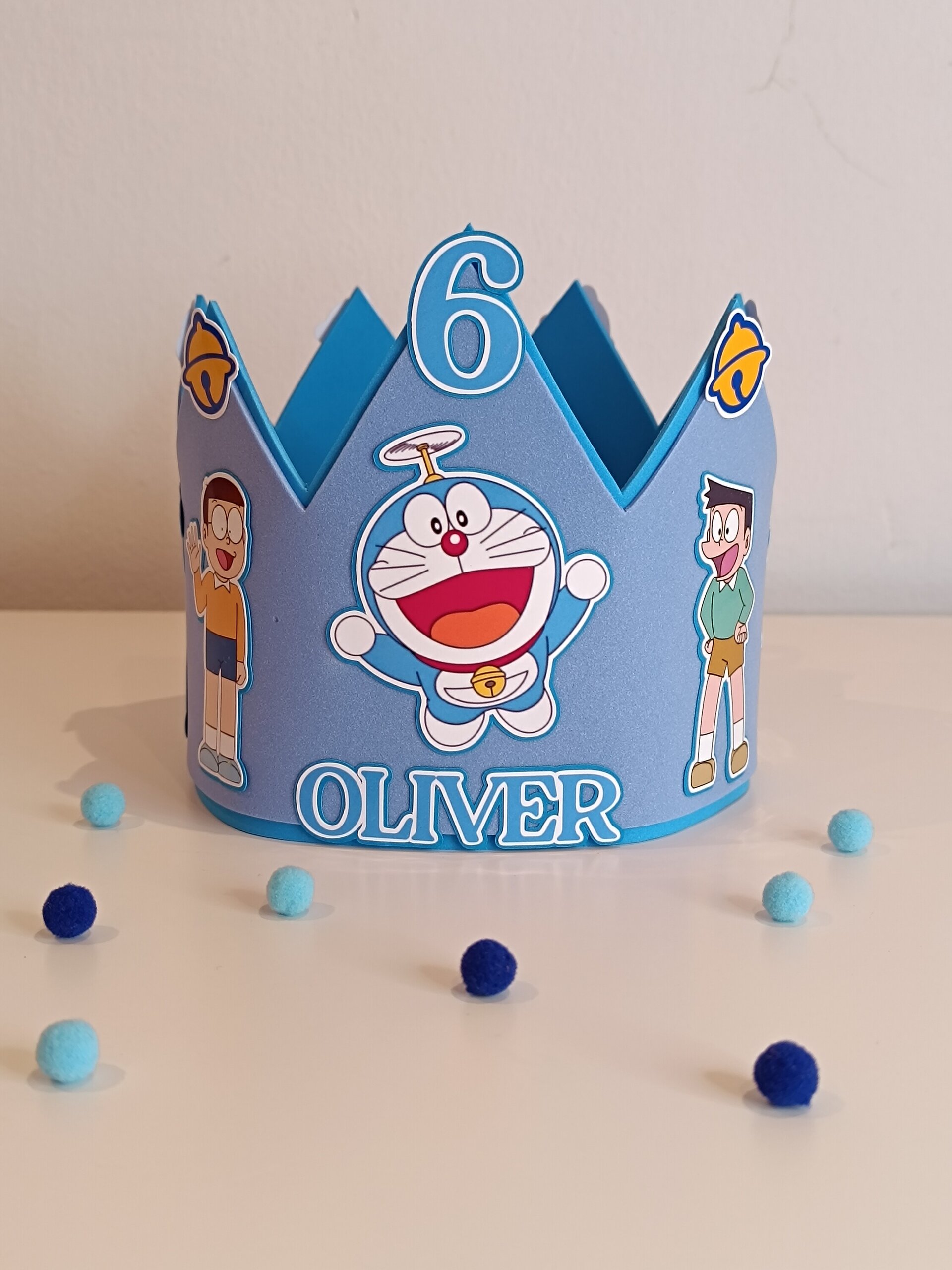 Corona de cumpleaños personalizada Doraemon - 1