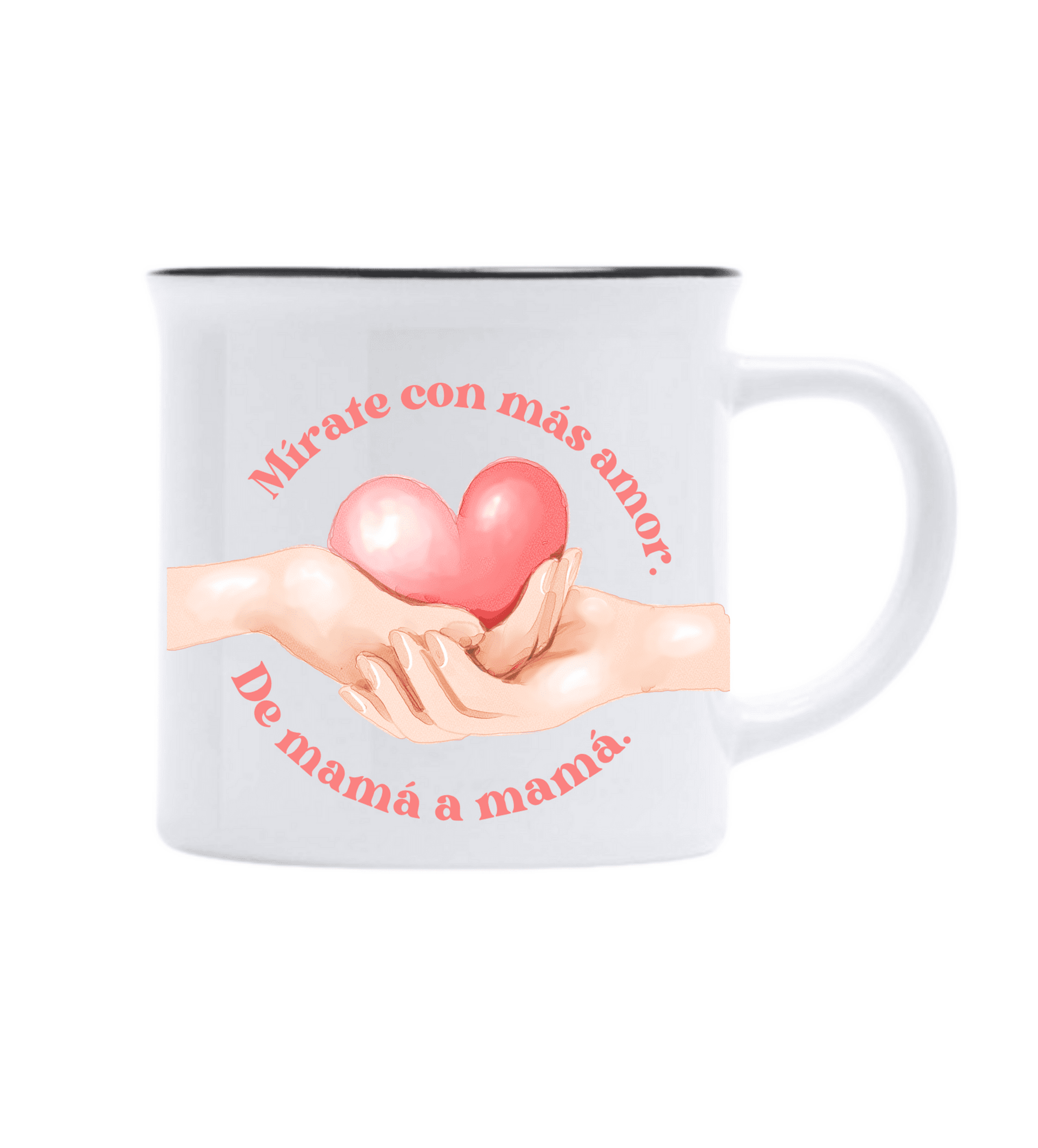 Taza cerámica vintage personalizada – diseño “Más amor de madre a madre” - 4
