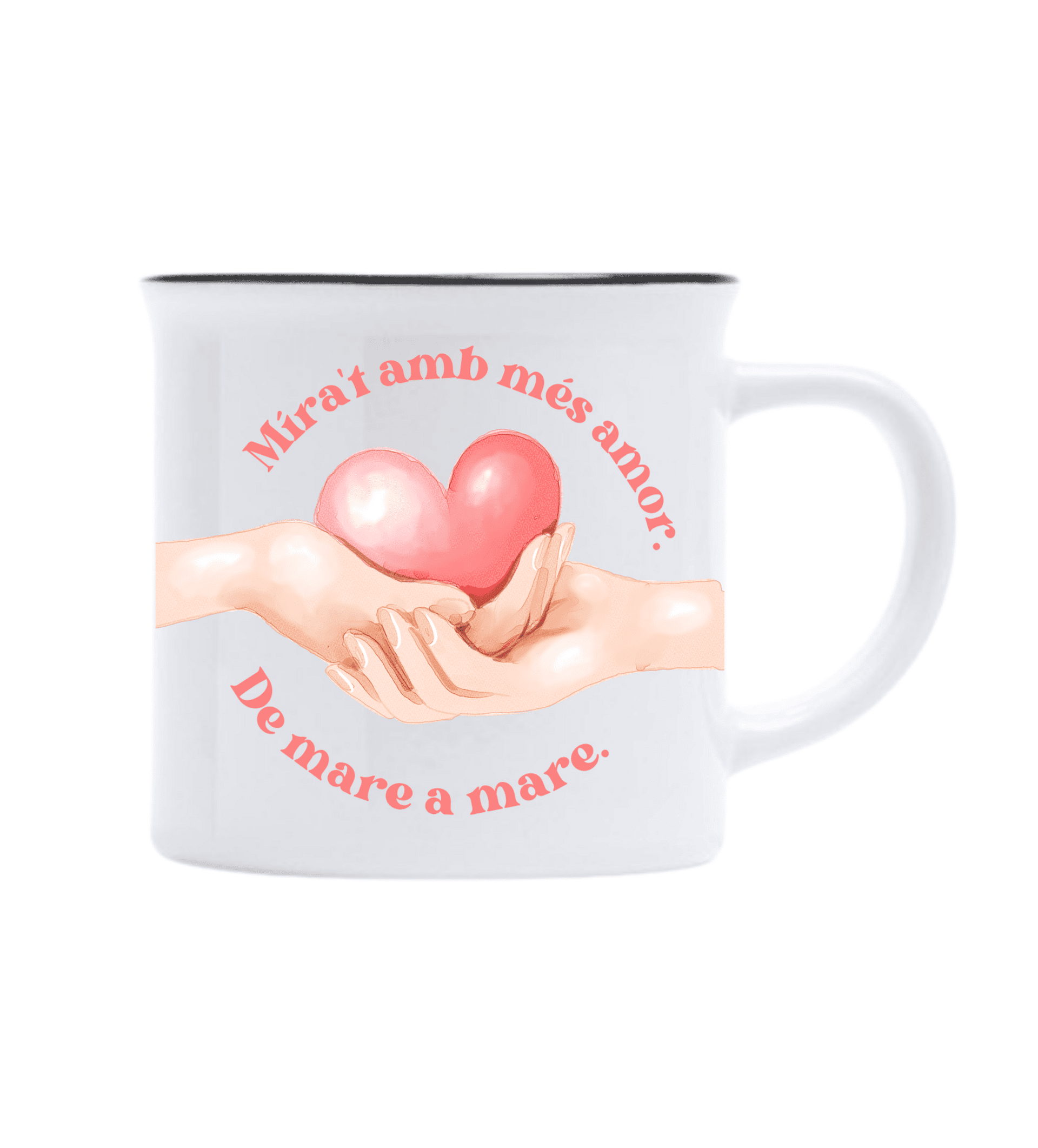 Taza cerámica vintage personalizada – diseño “Más amor de madre a madre” - 2