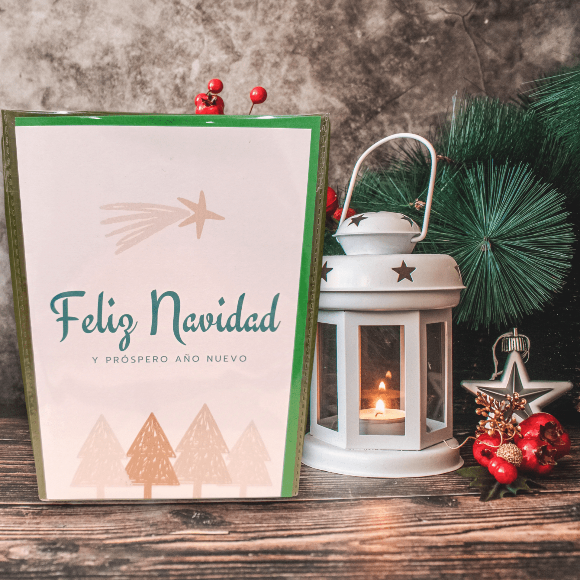 Tarjeta de Navidad Árboles - 4