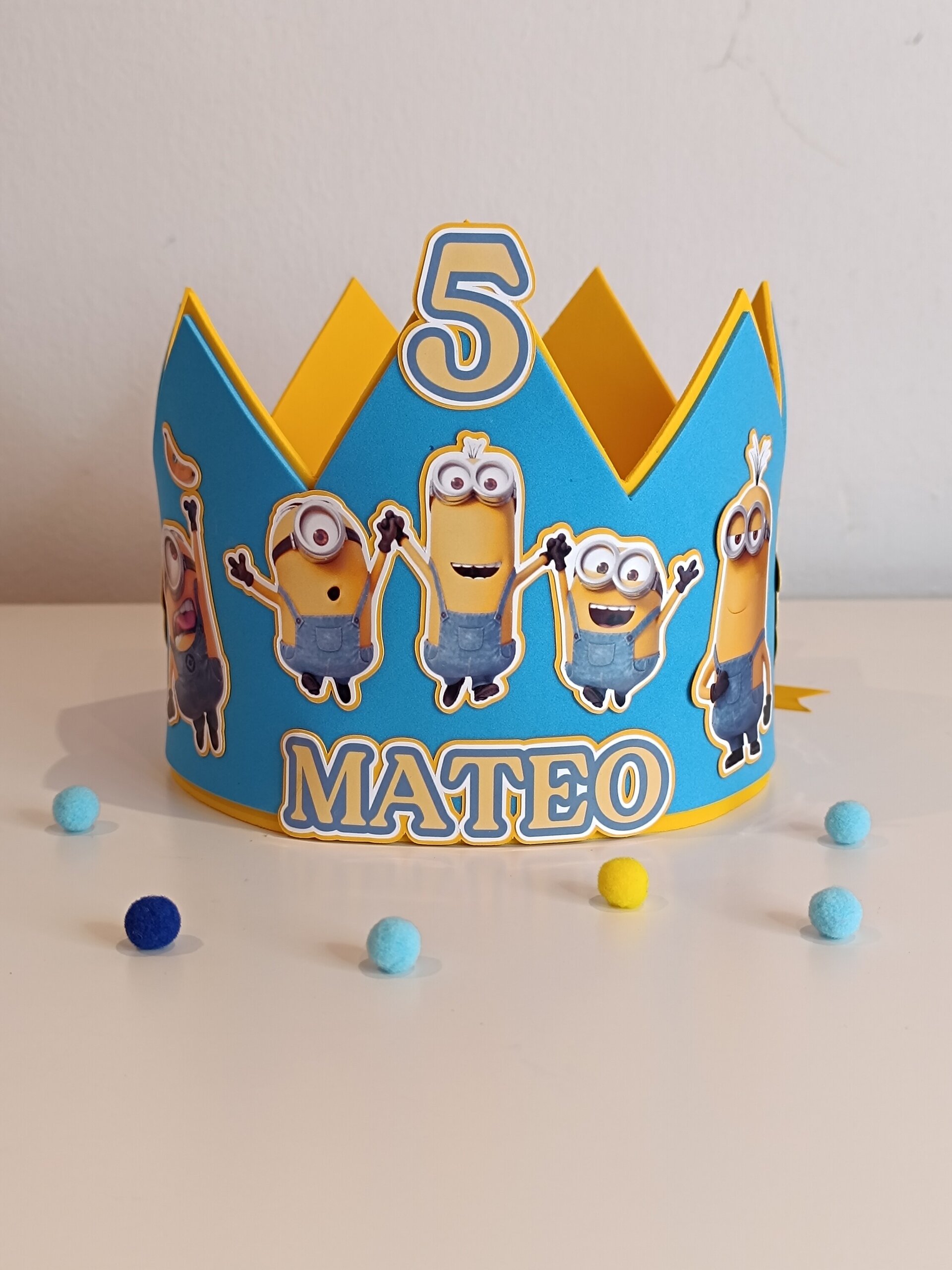 Corona de Cumpleaños personalizada Minions - 1