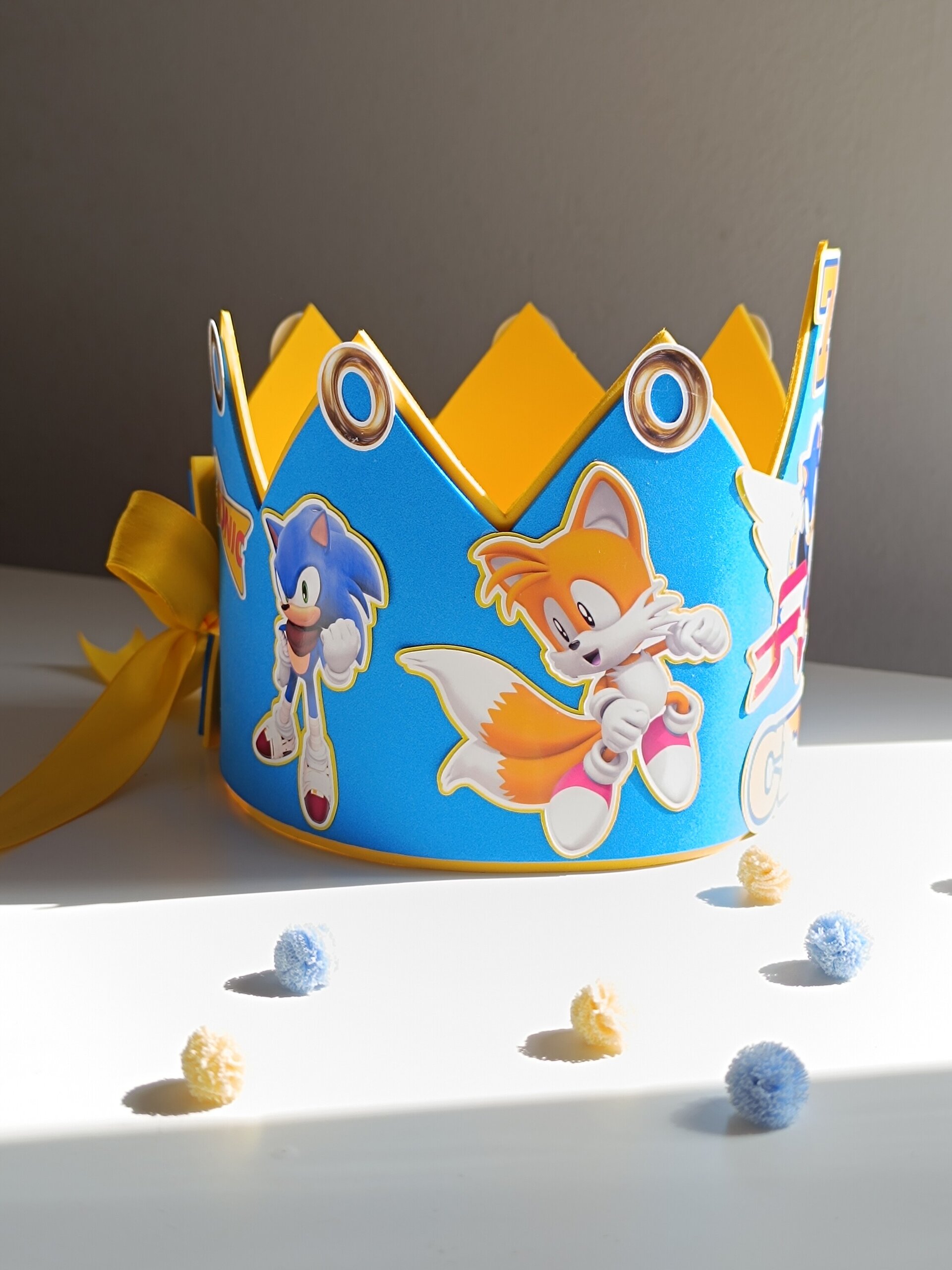 Corona de Cumpleaños personalizada Sonic - 3