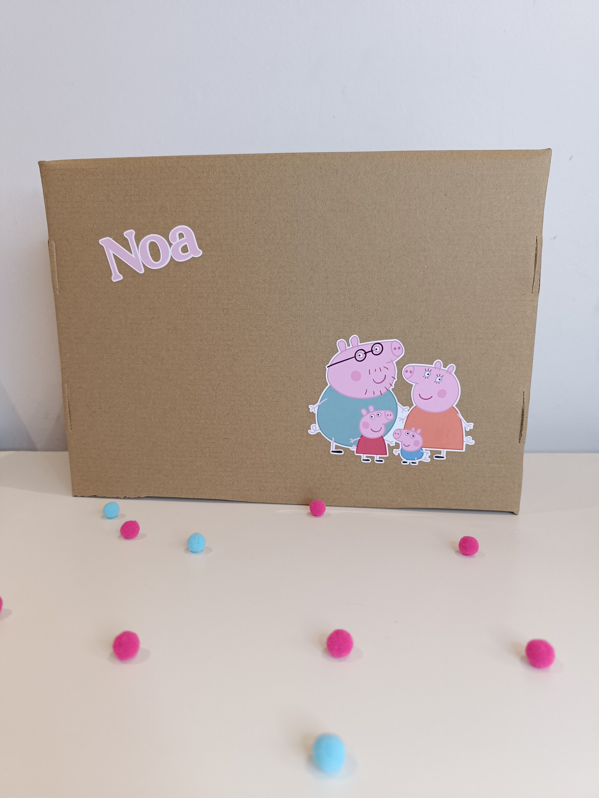 Corona de cumpleaños personalizada Peppa Pig Rosa - 6