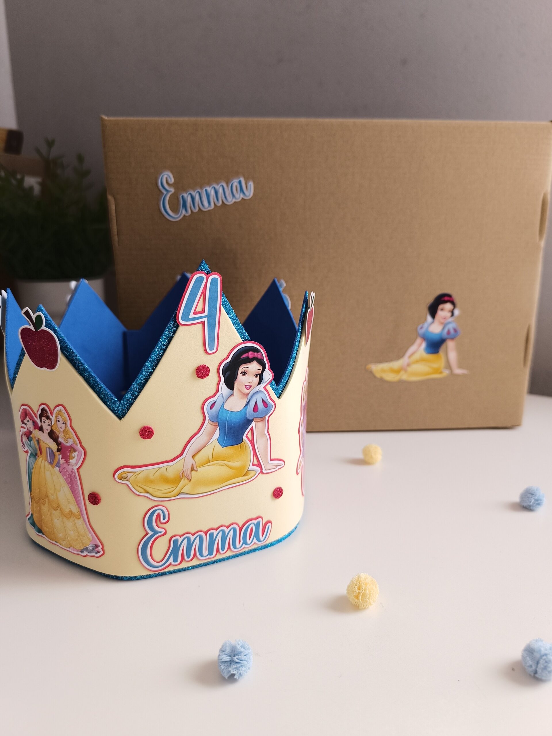 Corona de cumpleaños personalizada Blancanieves - 5