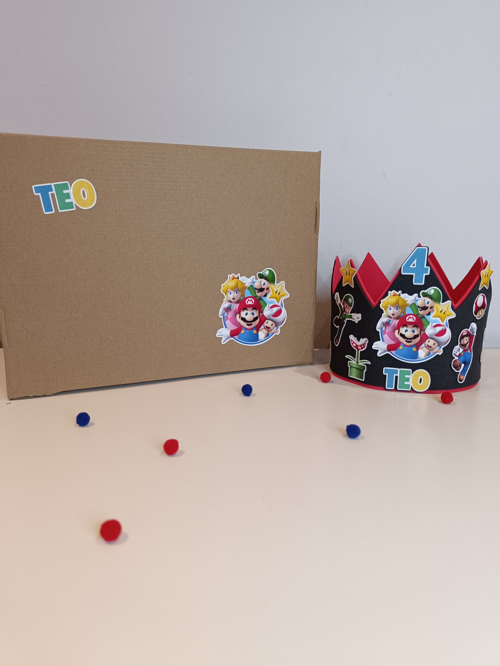 Corona de Cumpleaños personalizada Mario Bros - 7