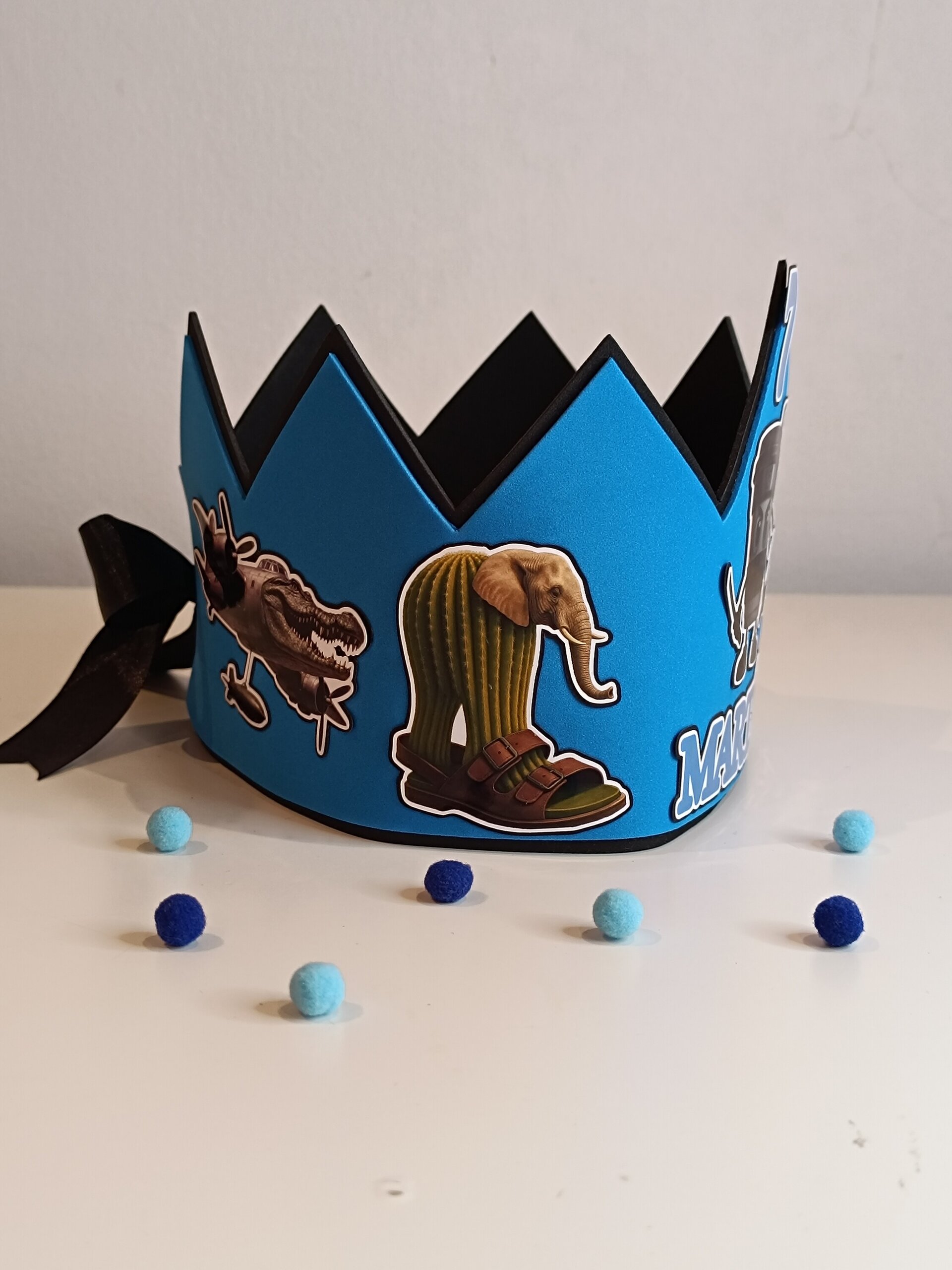 Corona de cumpleaños personalizada Brainrot - 3