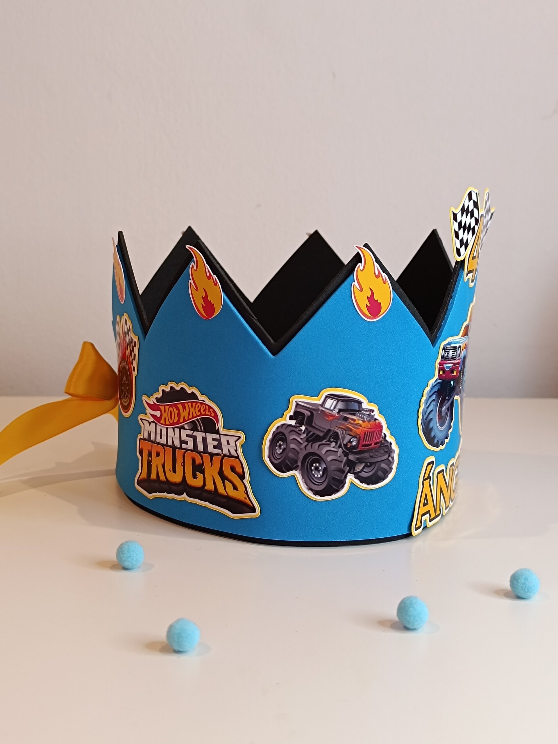 Corona de Cumpleaños personalizada Monster Truck - 3