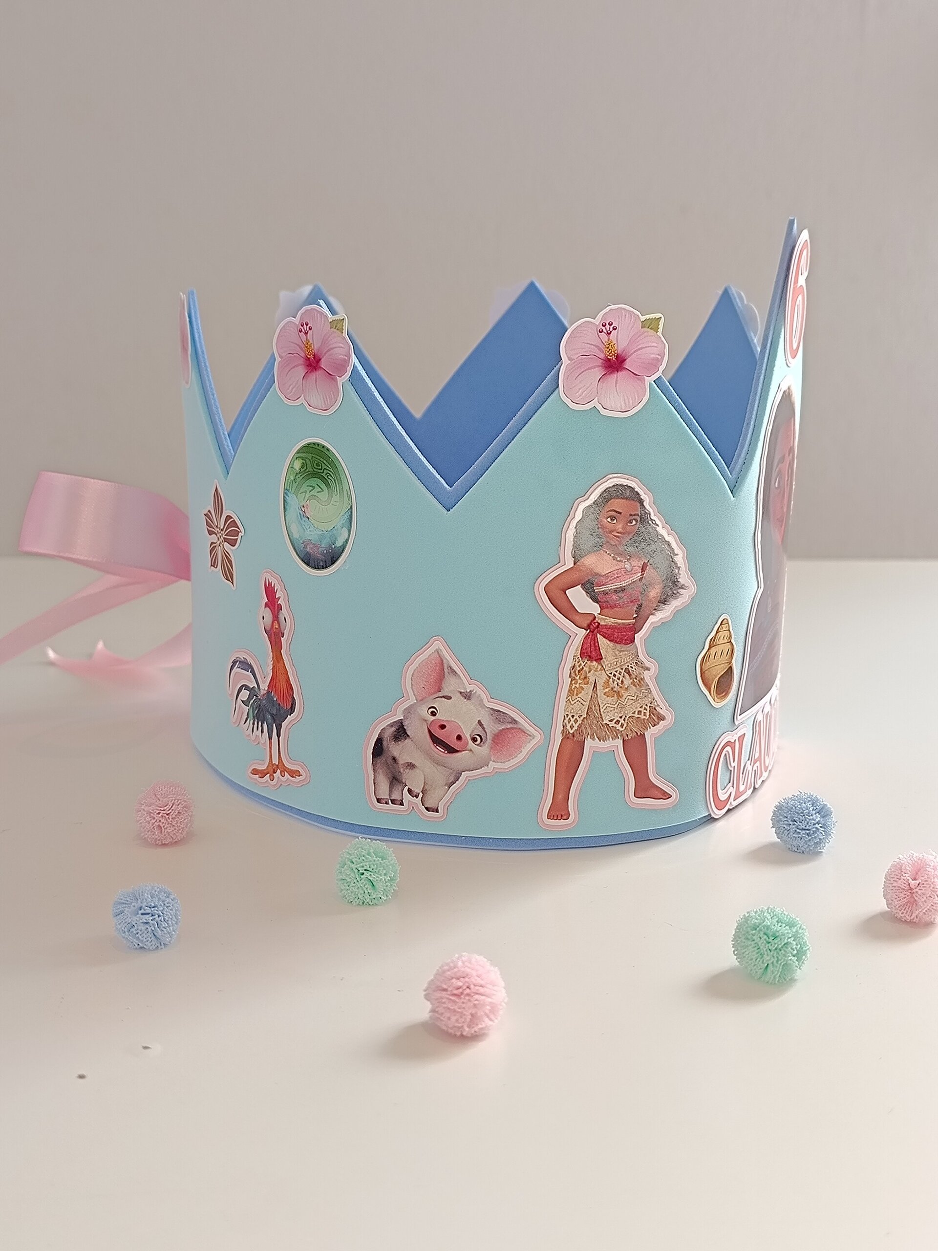 Corona de cumpleaños personalizada Vaiana - 4