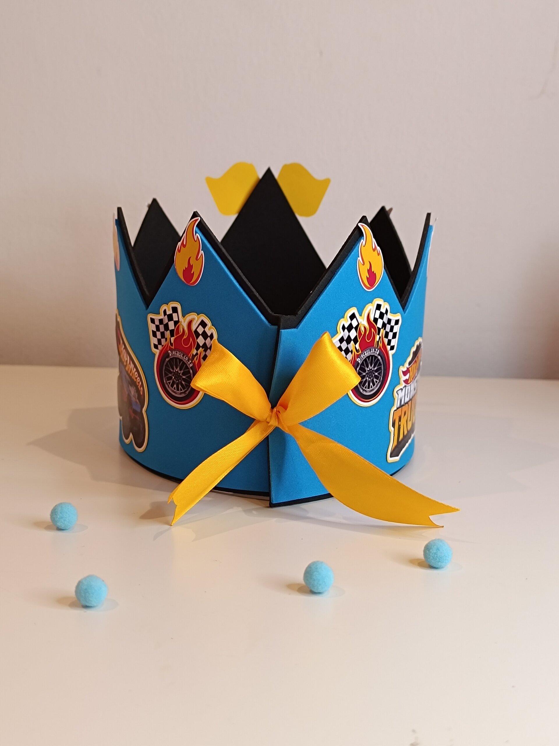 Corona de Cumpleaños personalizada Monster Truck - 5