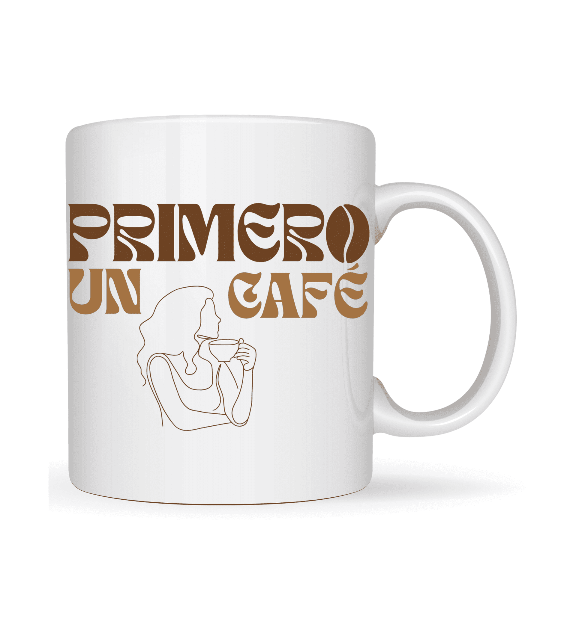 Taza cerámica personalizada – diseño “Primero un café” - 3