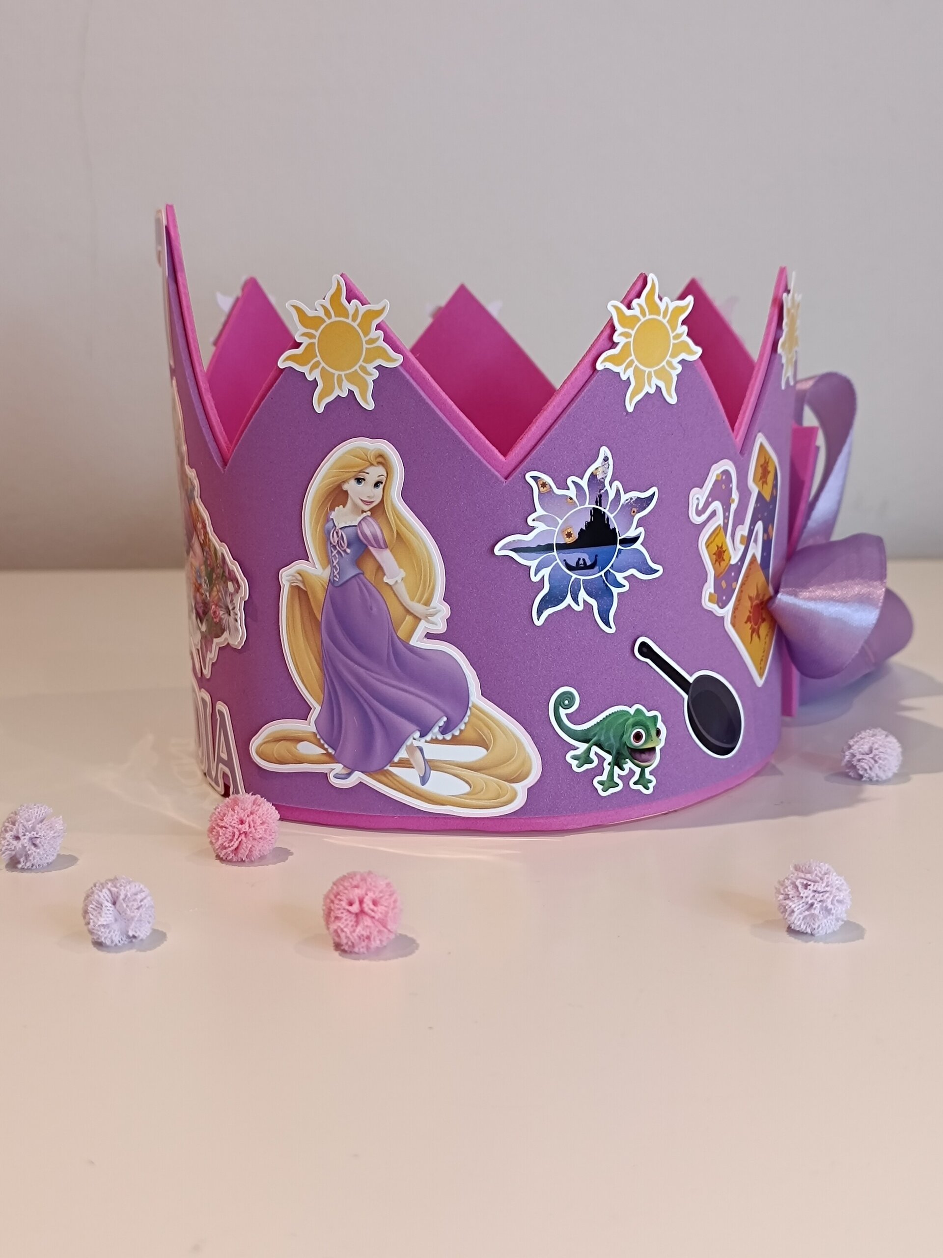 Corona de cumpleaños personalizada Rapunzel - 2