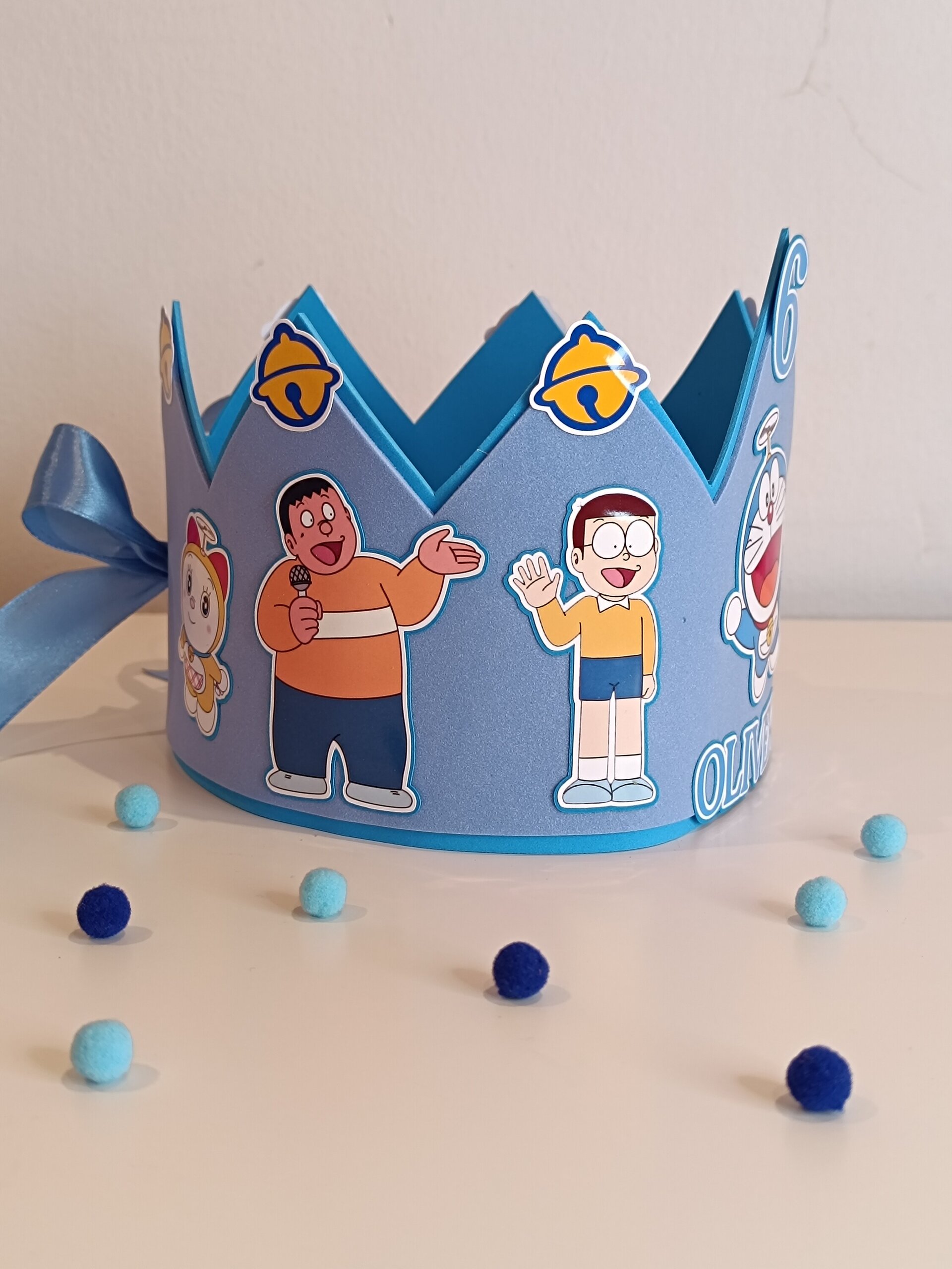 Corona de cumpleaños personalizada Doraemon - 3