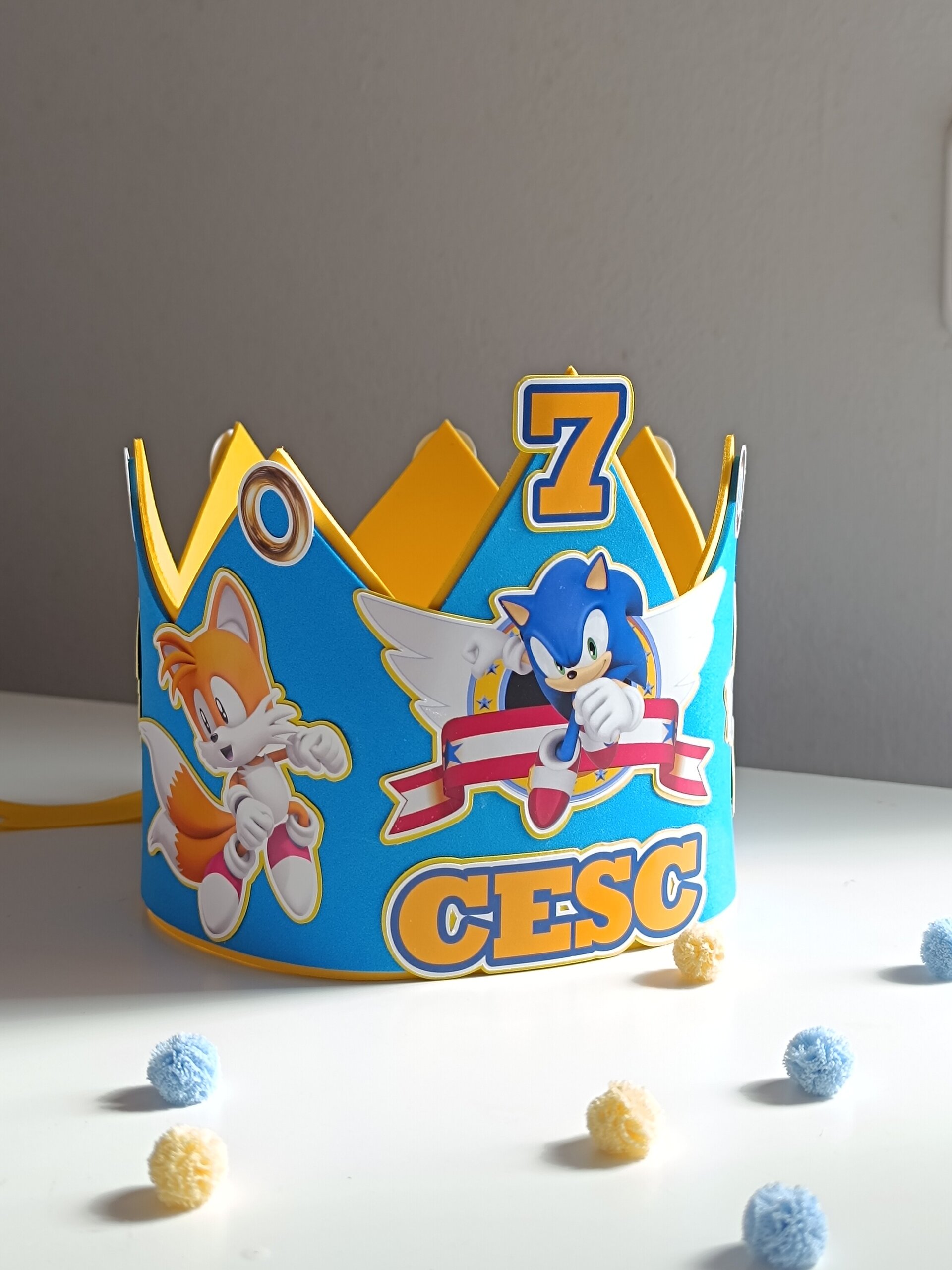 Corona de Cumpleaños personalizada Sonic - 2