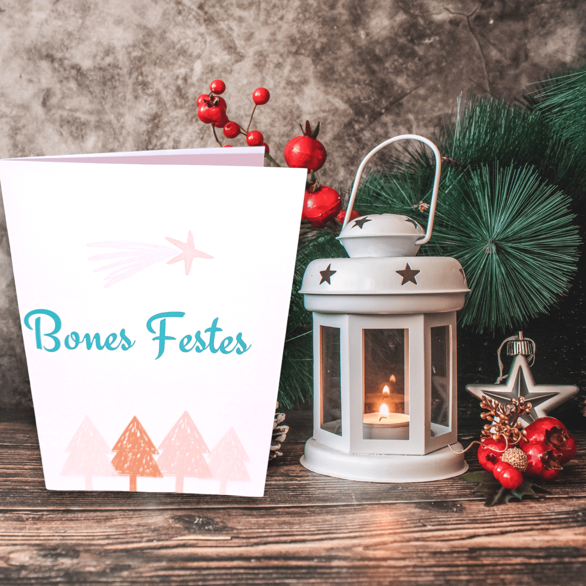 Tarjeta de Navidad Árboles - 3