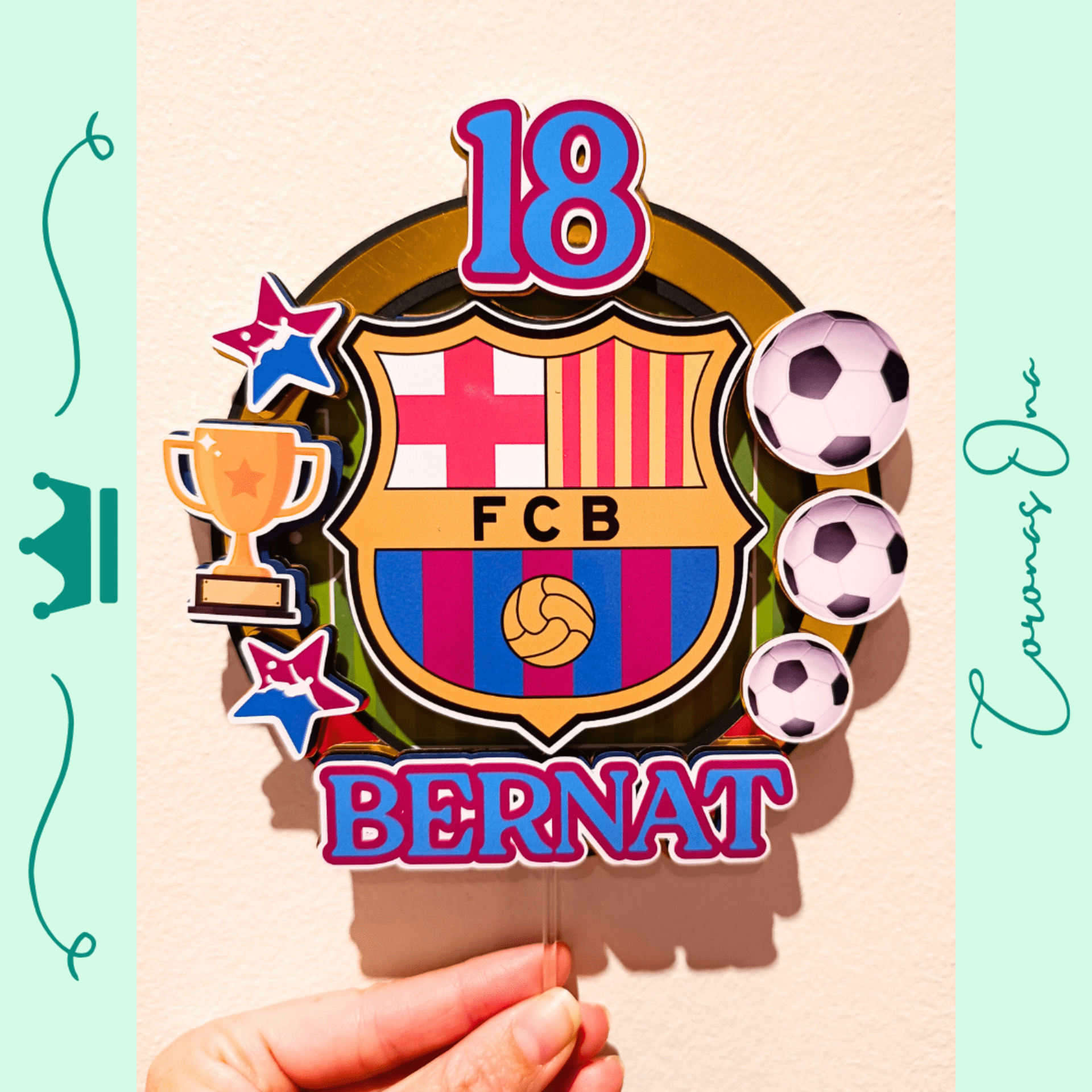 Topper para tarta Barça - 6